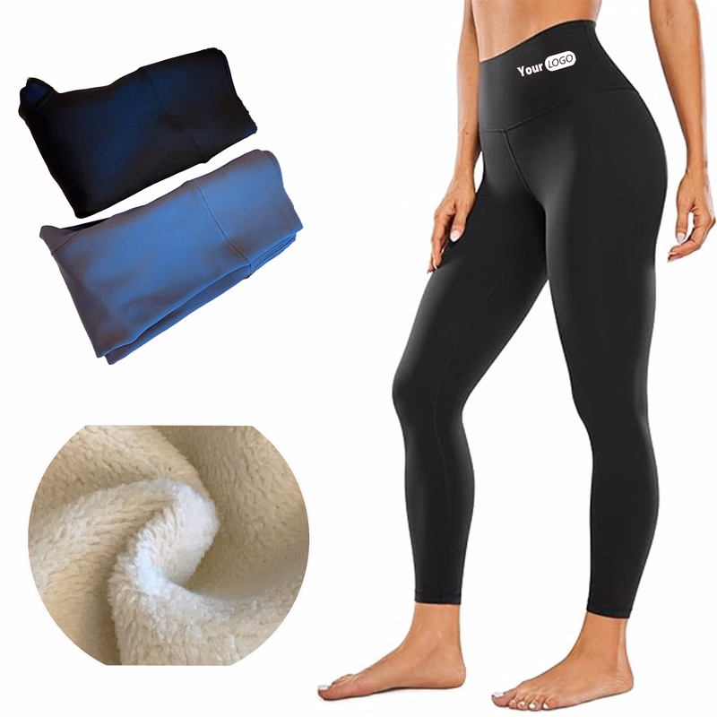 Leggings Tummy Fleece Control Comfort Yoga Pants Paded