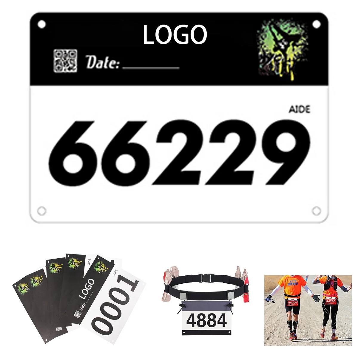 Running Paper Race Day Bibs MOQ 100PCS 1