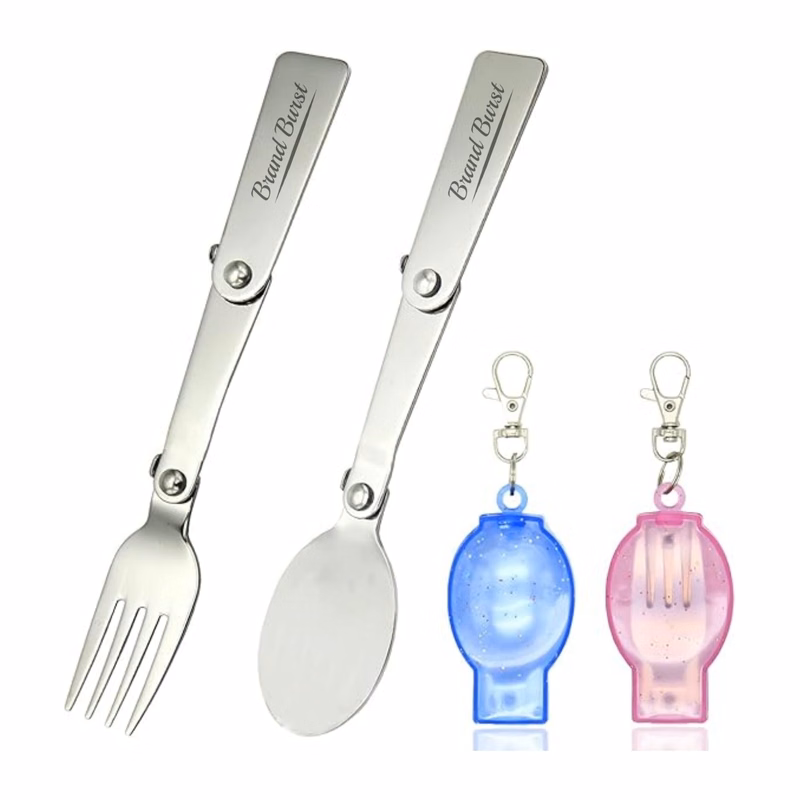 Camping Folding Spoon And Fork Set
