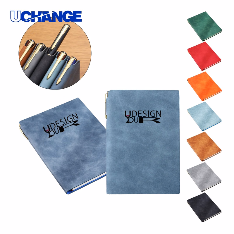 A5 Pen-Inserting Sheepskin Business Notebook Journal