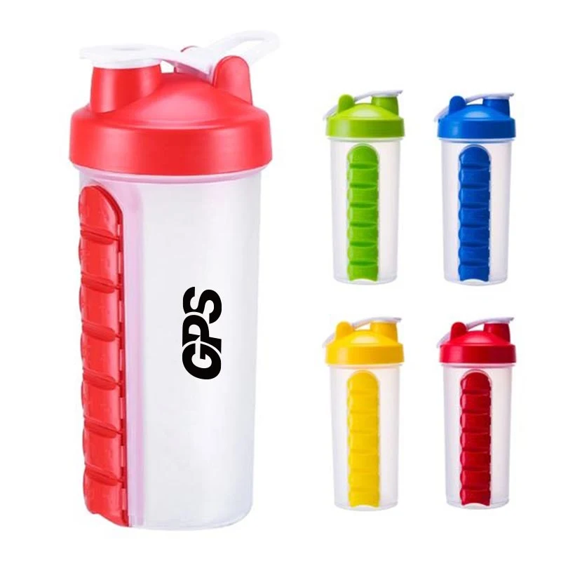 7 Compartments Pill Case with Water Bottle 1