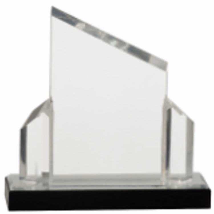 7" x 7" Silver Beveled Post Impress Acrylic Award