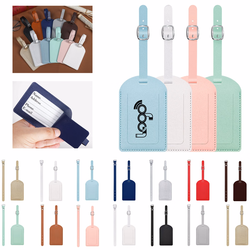 Vibrant PU Luggage Tags