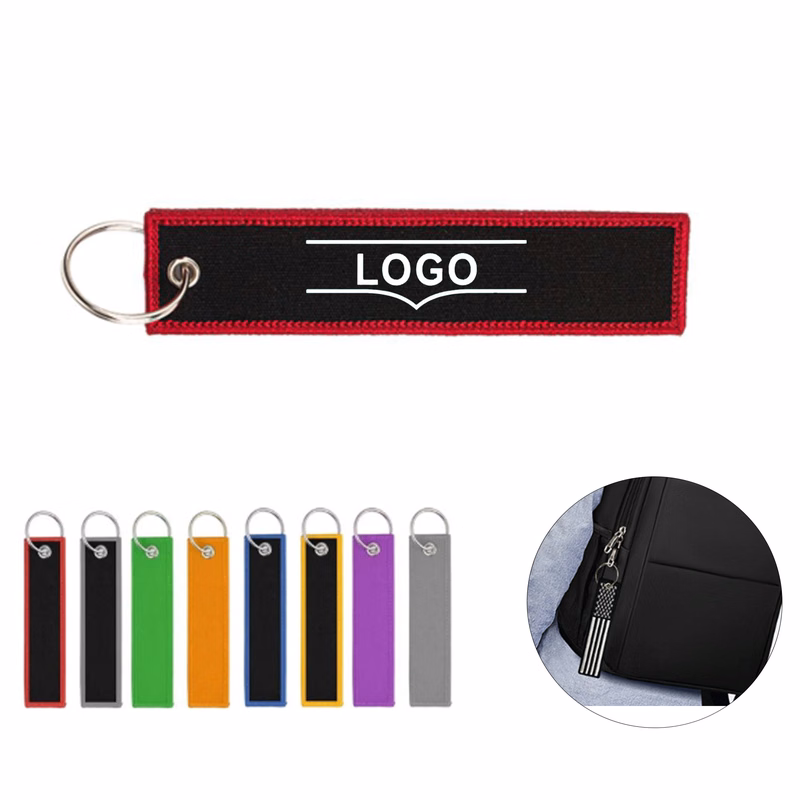 2 Side Embroidery Keychain
