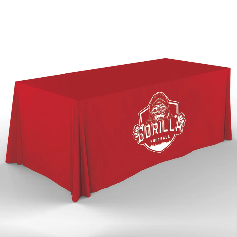 8' Flat, 4 Sided Screen Print Value Quantity Table Cover 1