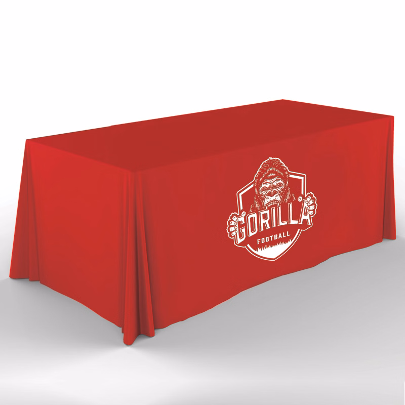 8' Flat, 4 Sided Screen Print Value Quantity Table Cover