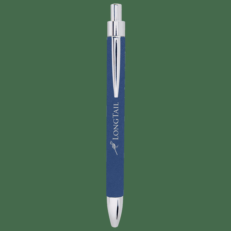 Blue/Silver Leatherette Pen
