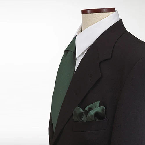 Hunter Green Pocket Squares Silk 1