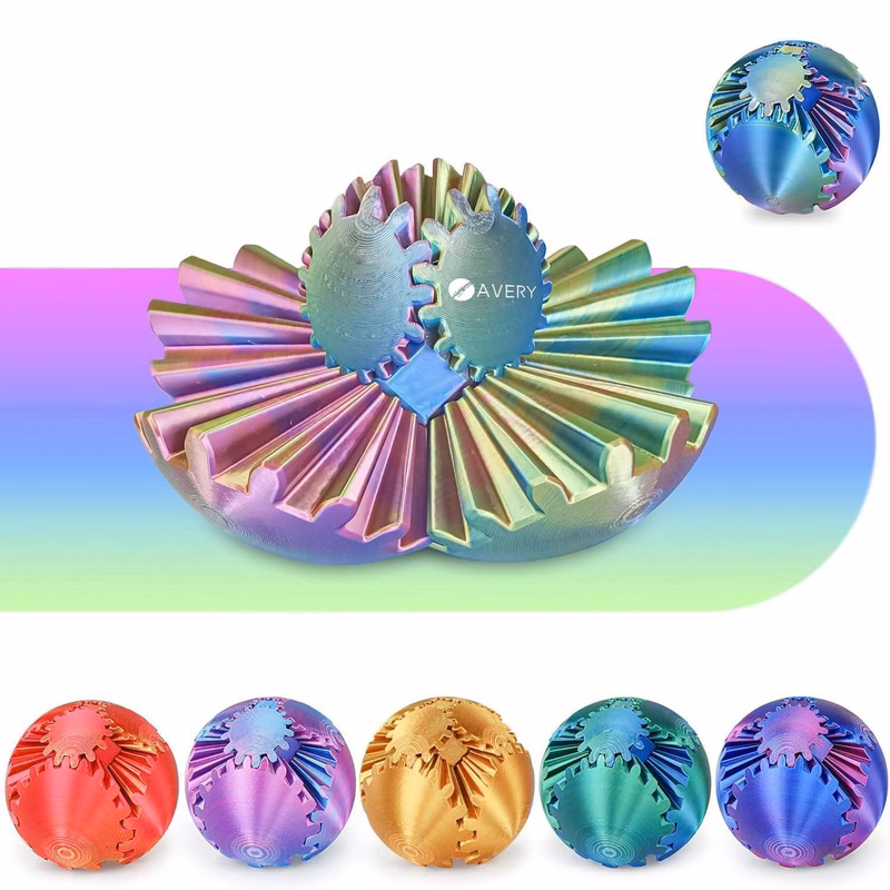 3D Printed Gear Ball Spin Toy