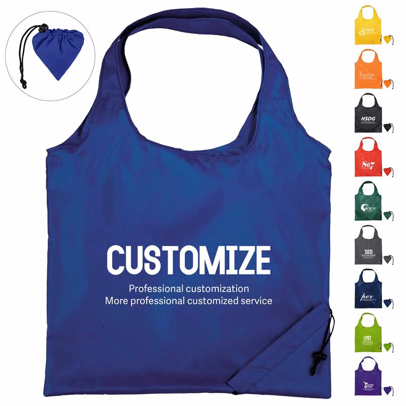 Foldable 210T Polyester Strawberry-Shaped Grocery Shopping Tote Bag