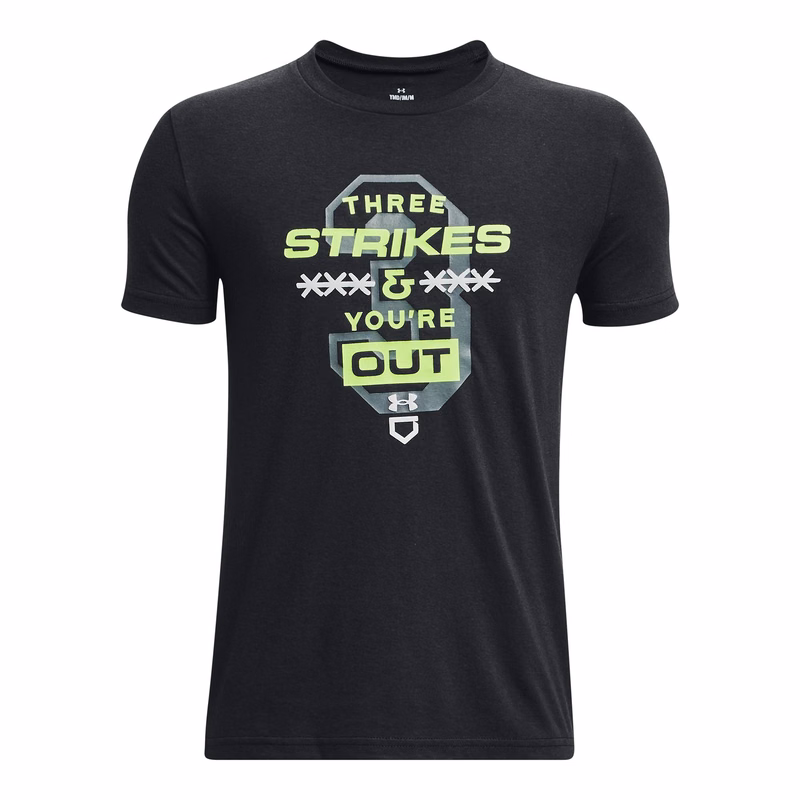 Boys' UA Three Strikes Short Sleeve 