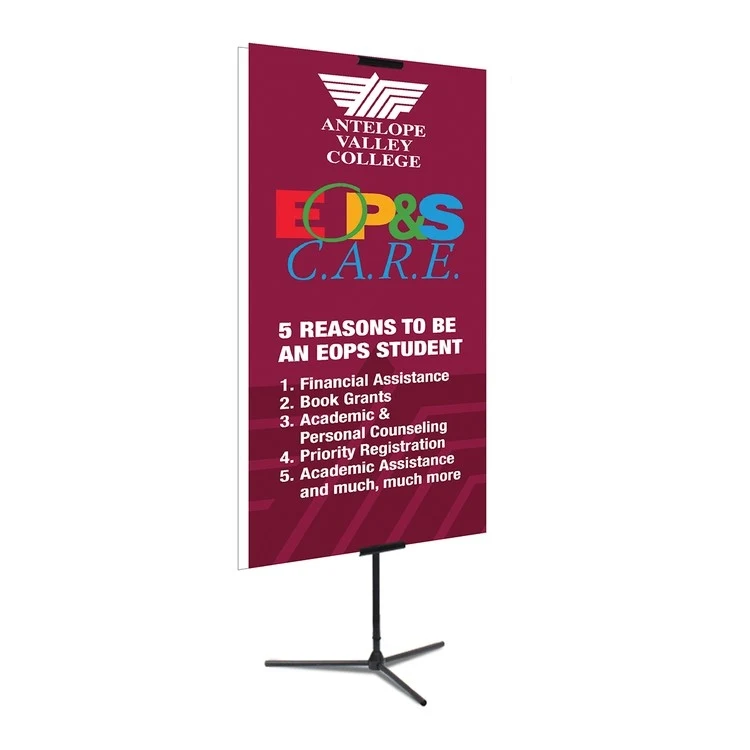 Adjustable Banner Stand, 33" x 72" Premium Film Banner, Double-Sided 1