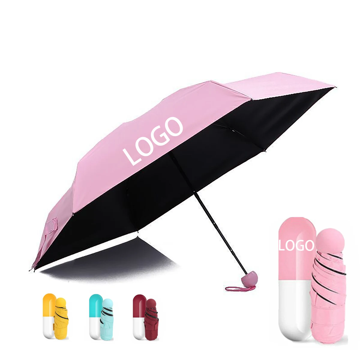 Mini Umbrella With Capsule Case MOQ 1pcs 1