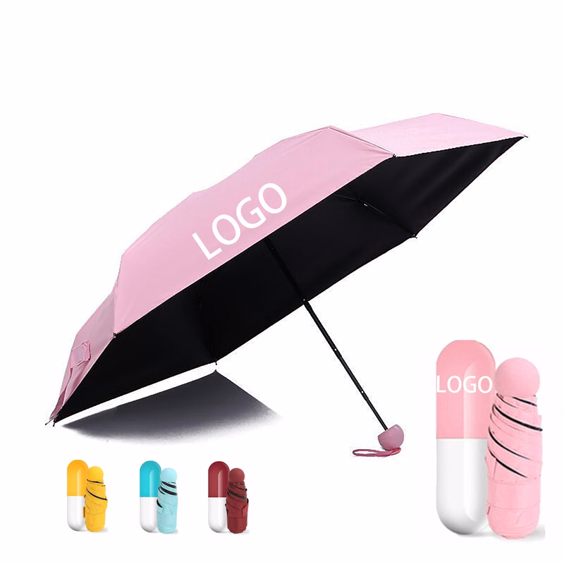 Mini Umbrella With Capsule Case MOQ 1pcs