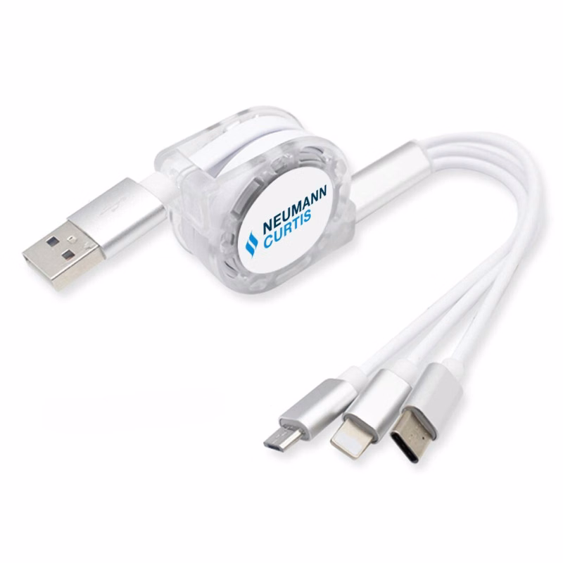 TriFlex Retractable 3-in-1 Cable