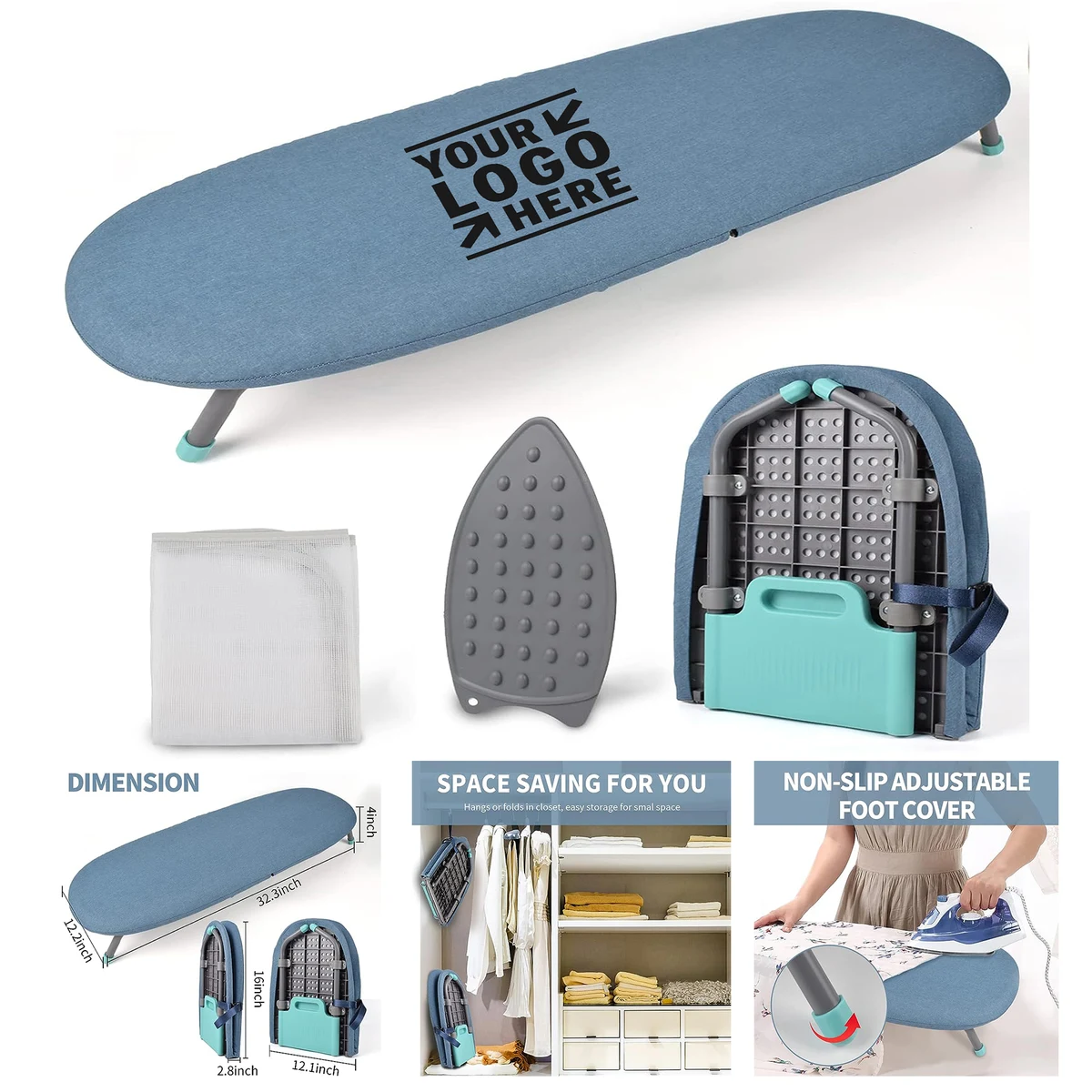 Easily Foldable Travel Heat Resistant Ironing Board Cover 1
