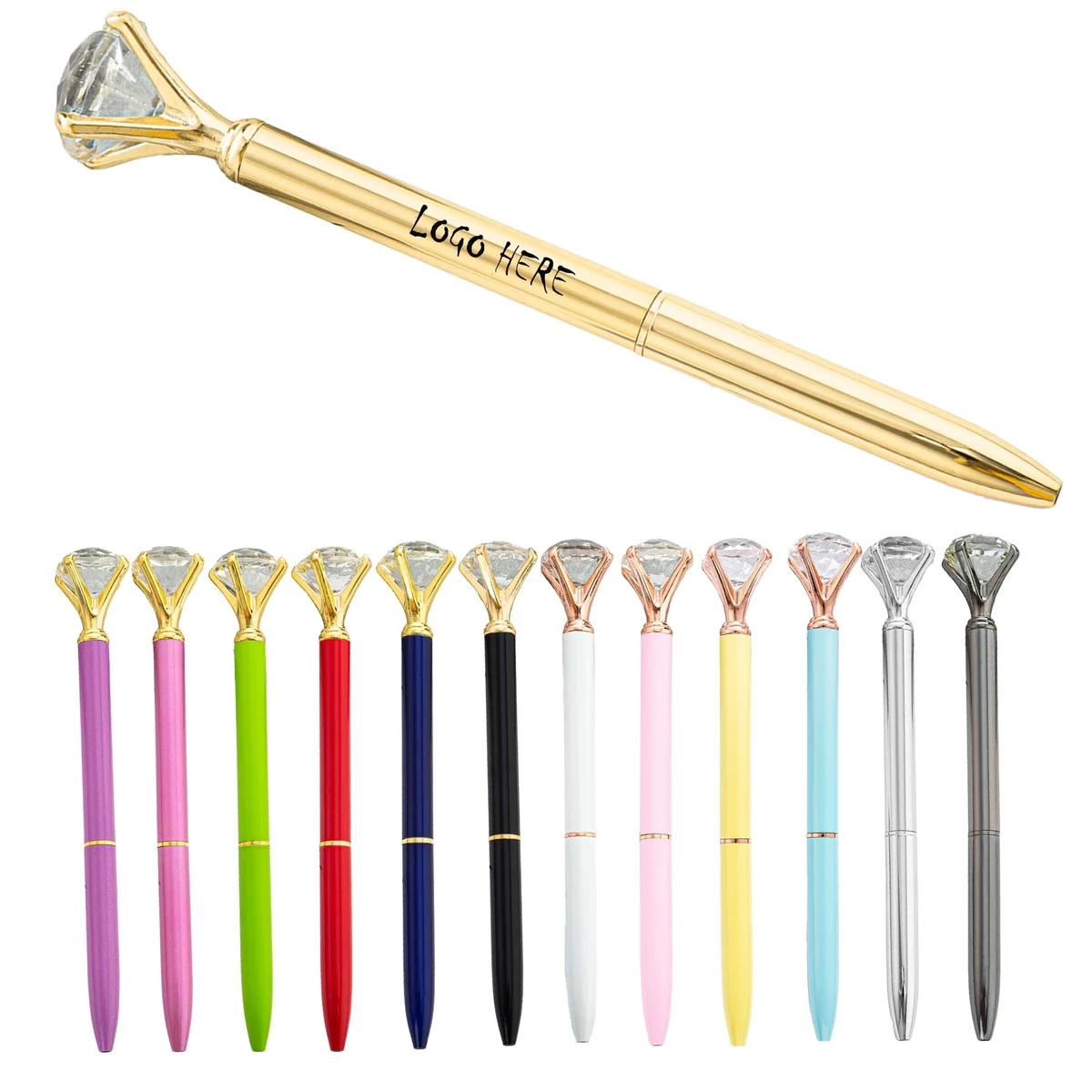 Crystal Diamond Metal Ballpoint Pen 1