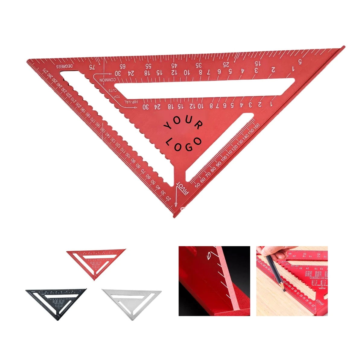 Aluminum Alloy Triangle Ruler 7" For Drafting And Design 1