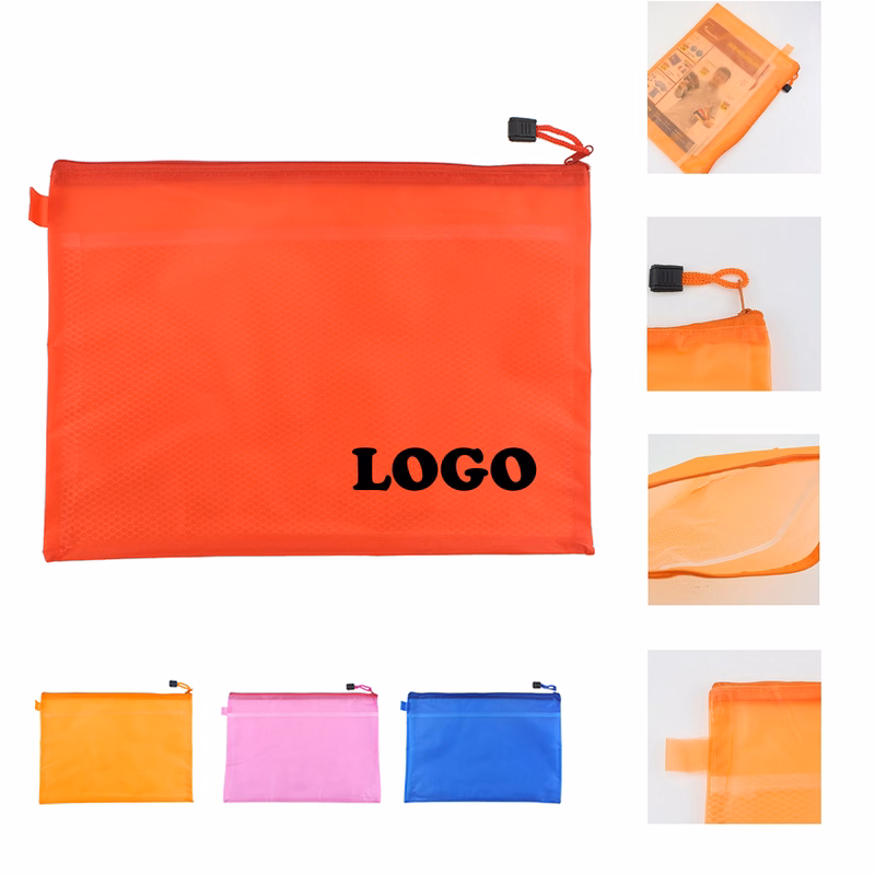 MOQ 50 pcs Frosted Pvc Document Pouch