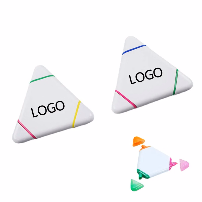 Plastic 3-Color Triangle Highlighter Markers