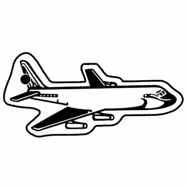 Airplane w/Little Detail Key Tag (Spot Color)