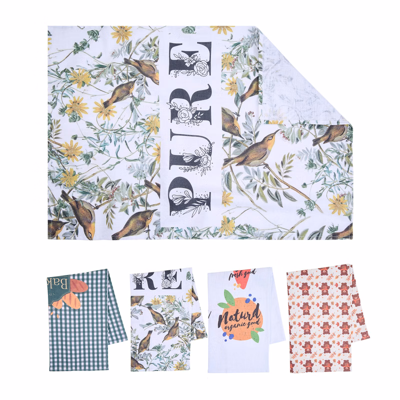 20" X 30" Cotton-Linen Tea Towel