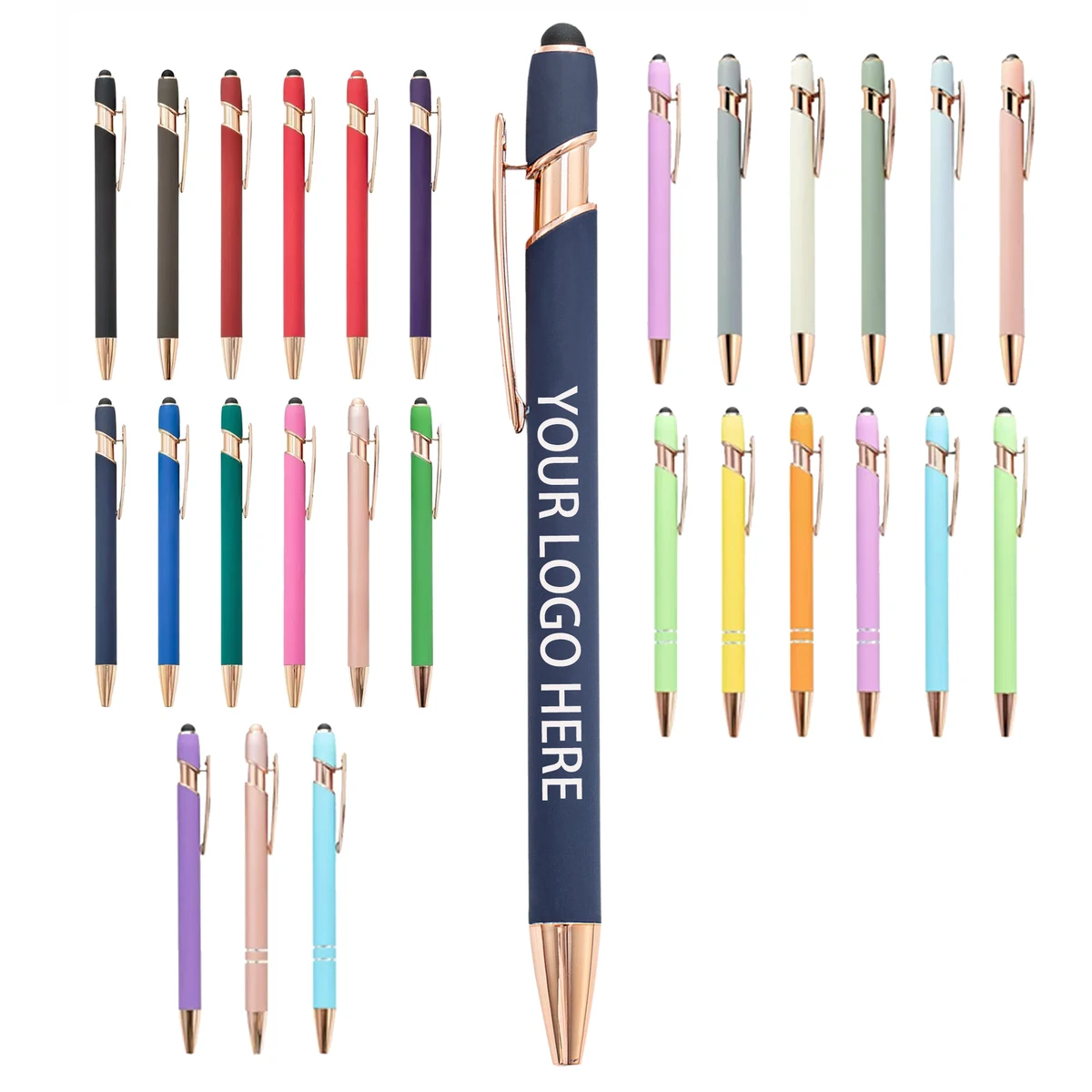 Rose Gold Stylus Ballpoint Pen 1