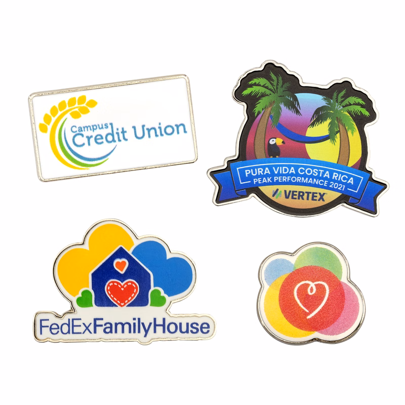 Full Color Die Struck Lapel Pins (7/8")