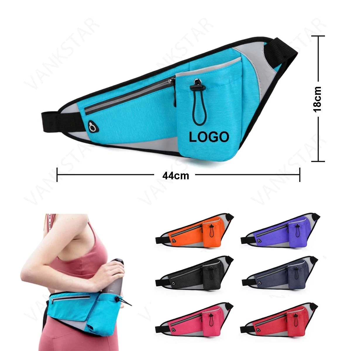 Running Belt Fanny Pack With Bottle Holder 1