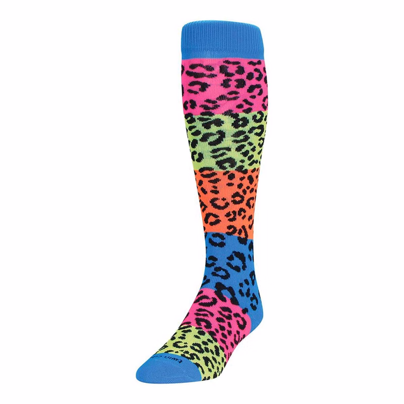 Krazisox Rainbow Leopard Over the Calf Socks