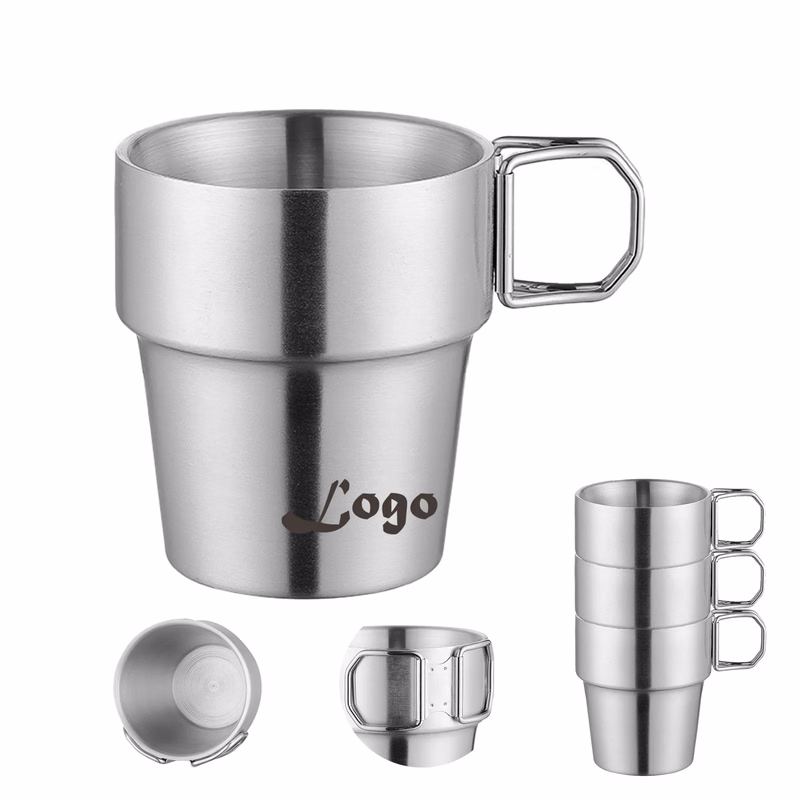 Stainless Steel Folding Handle Nesting Cup
