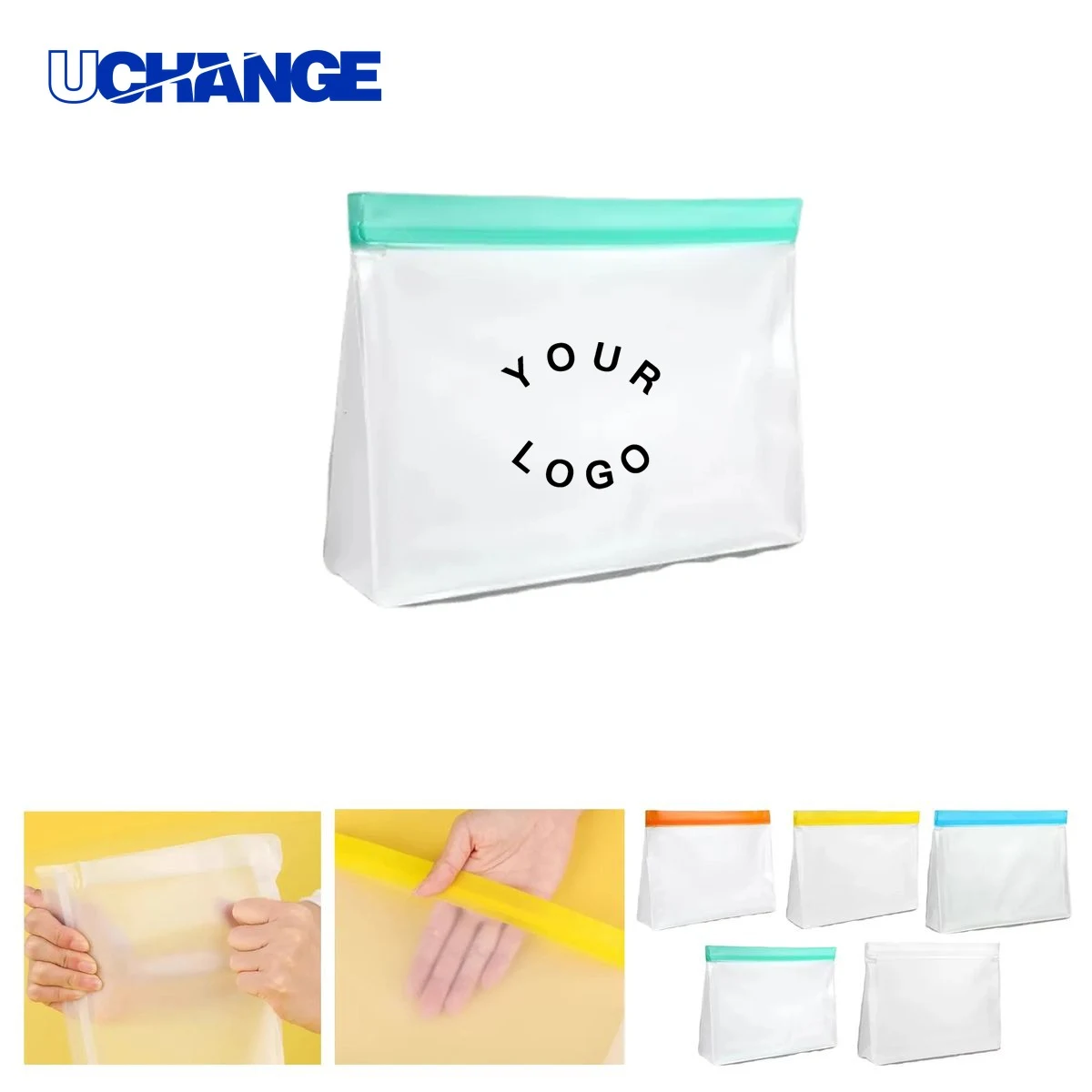Reusable PEVA Freezer Bags Set Non Toxic 1