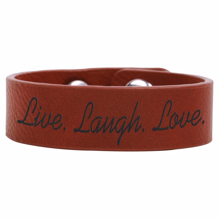 8 1/2" x 3/4" Rose Leatherette Youth Cuff Bracelet