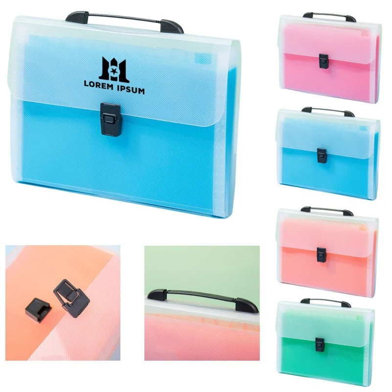 Portable Document Organizer with Handle & Snap Closure 1