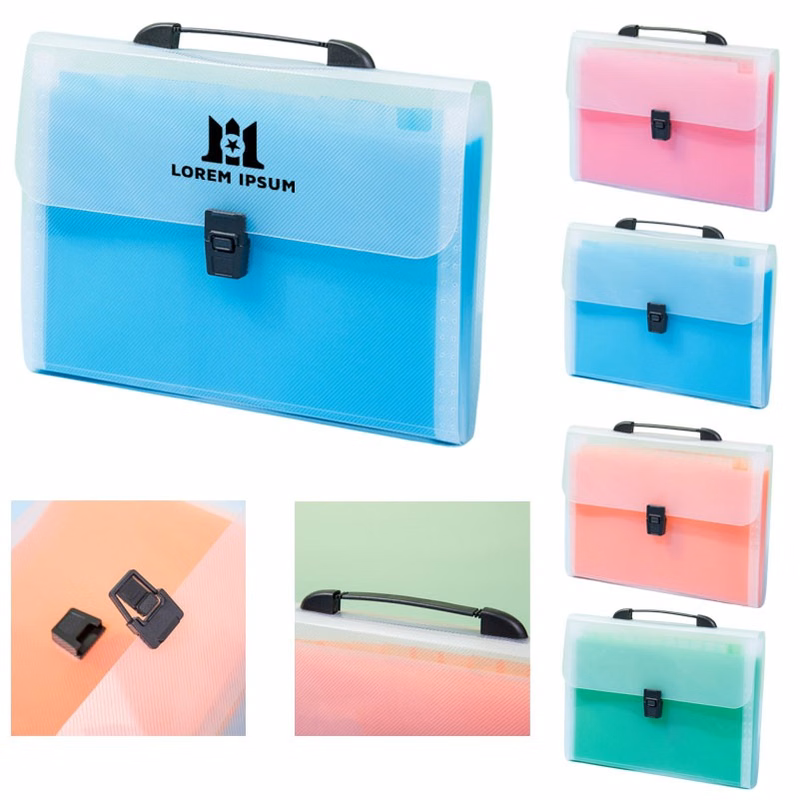 Portable Document Organizer with Handle & Snap Closure
