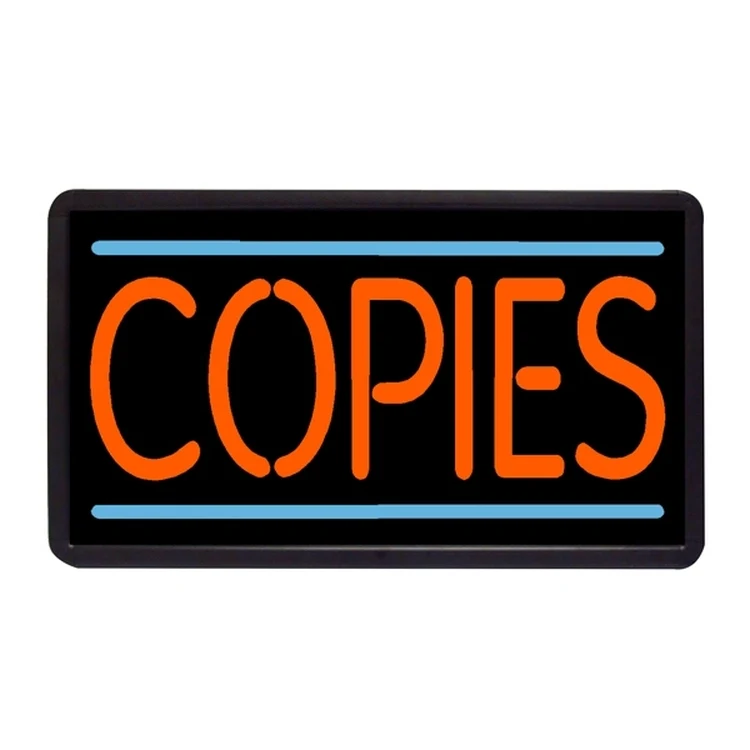 Copies 13" x 24" Simulated Neon Sign 1