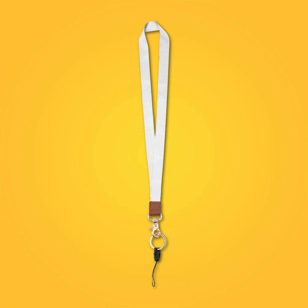 1" Custom Polyester Leather Stitching Lanyard 1