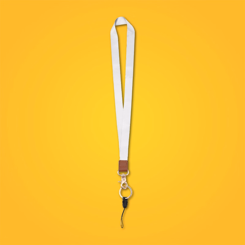 1/2" Custom Polyester Leather Stitching Lanyard