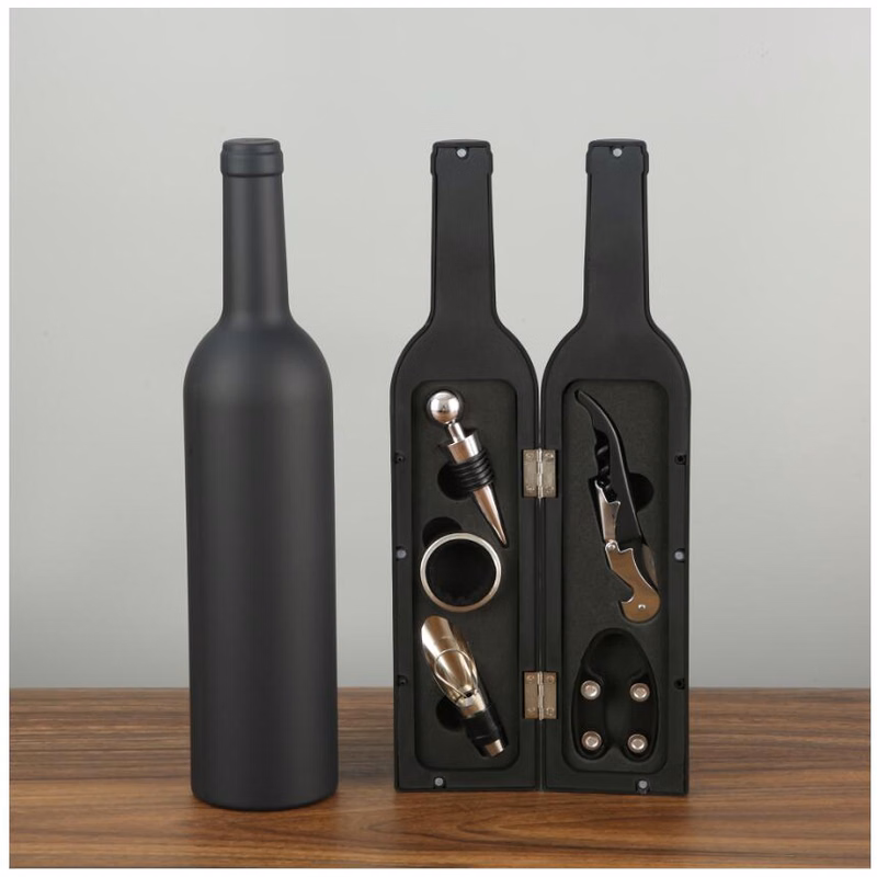 Bottle Shaped Wine Tool Set Compact Gift Ready Opener Kit