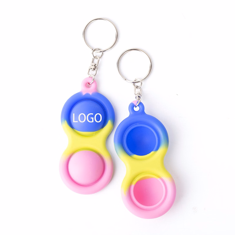 Splayed Simple Camo 2pcs Bubbles Keychain Fidget Toys