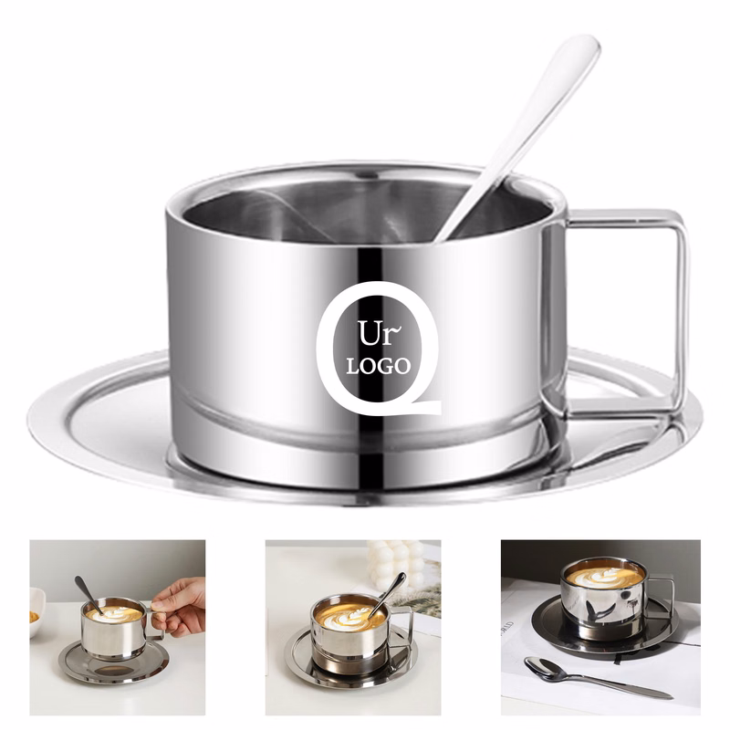 Coffee Cups W/ Saucer & Spoon Set