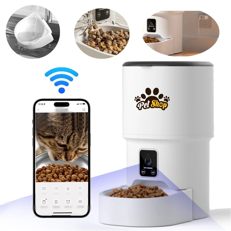Auto Reminder Timed Cat Dog Food Dispenser 1