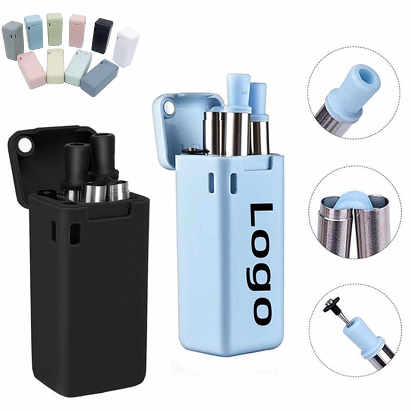 Customizable Straw Set with Case