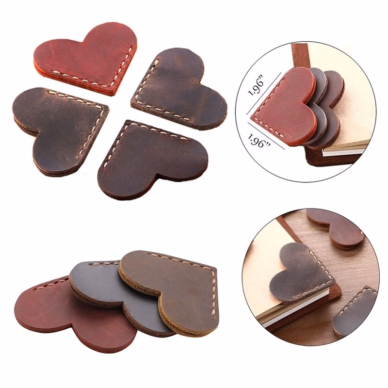 Handmade Vintage Leather Bookmark Page Corner