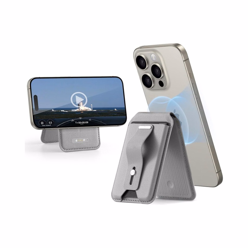 Magnetic Wallet Tracker with Adjustable Phone Stand