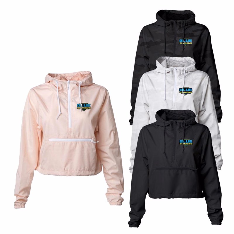 Independent Trading Co. Women's Lightweight Crop Windbreaker