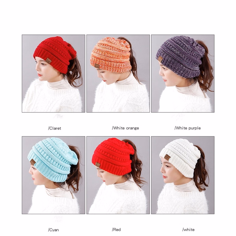 Ponytail Warm Hat