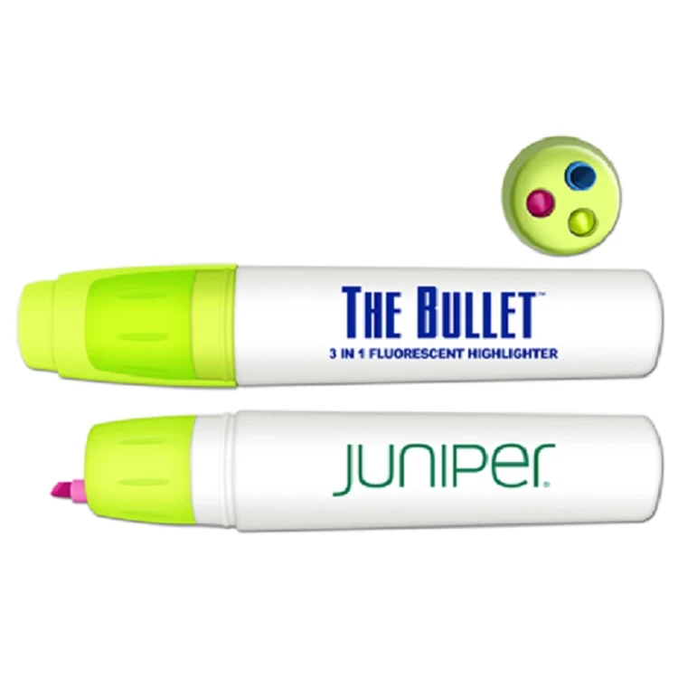 The Bullet Twist Action 3 Color Retractable Fluorescent Highlighter 1