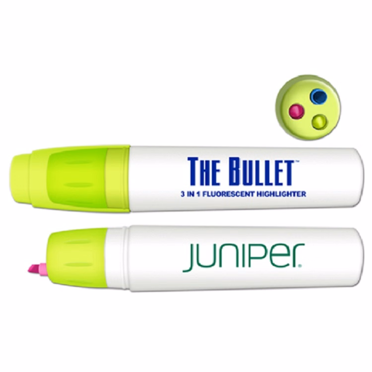 The Bullet Twist Action 3 Color Retractable Fluorescent Highlighter