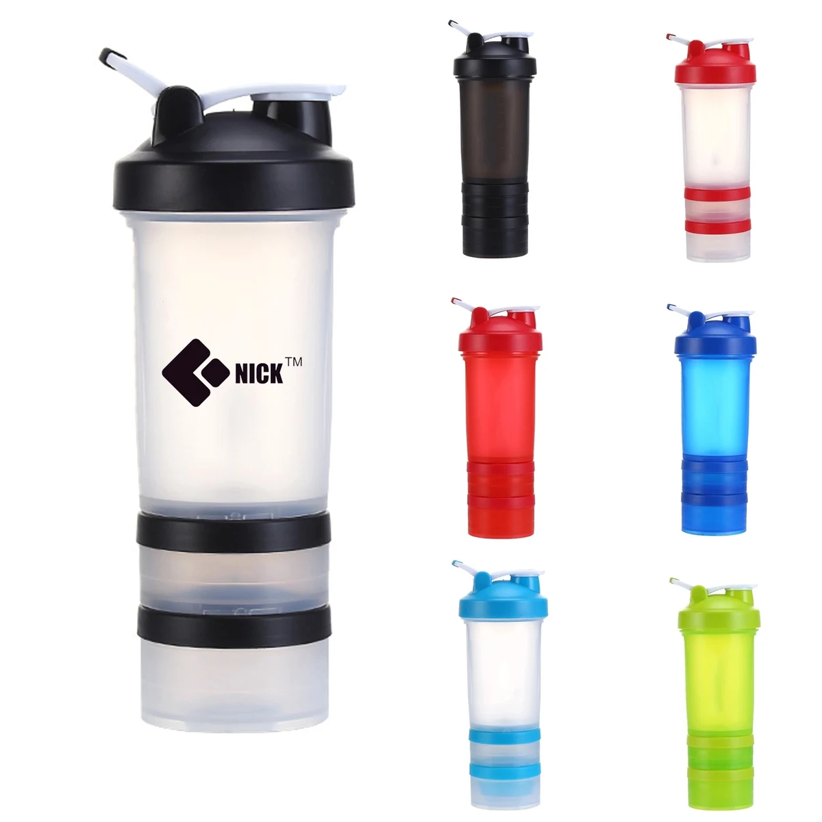 16 Oz Shake Bottle With Storage Organizer 1